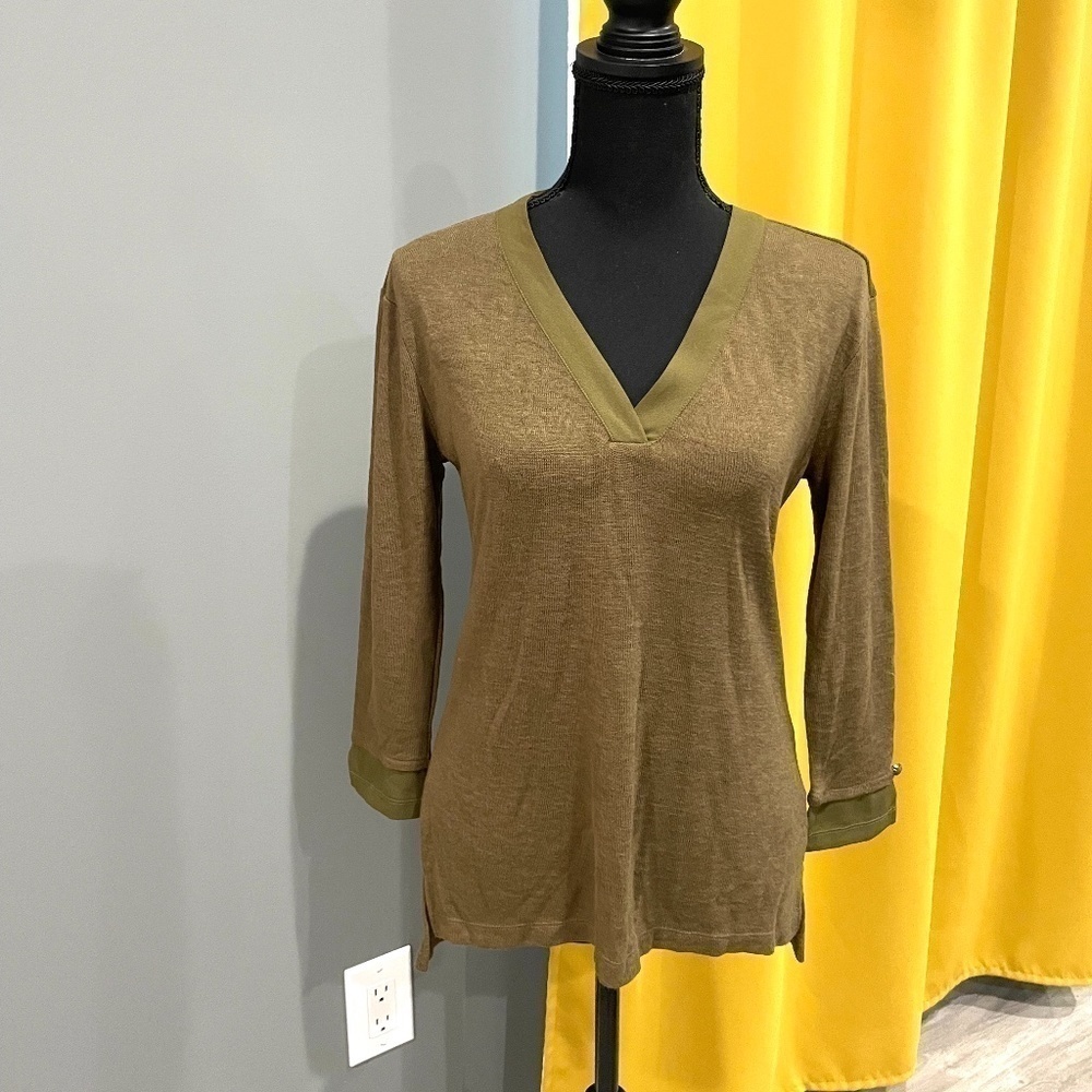 Sanctuary Olive Green V-Neck Top